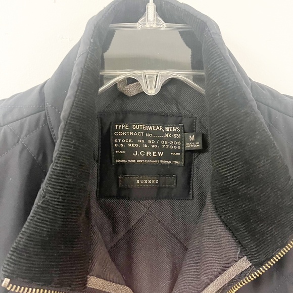 J. Crew Sussex Walker Quilted Vest Men Medium Blue Primaloft Insulated Full Zip - Picture 5 of 9